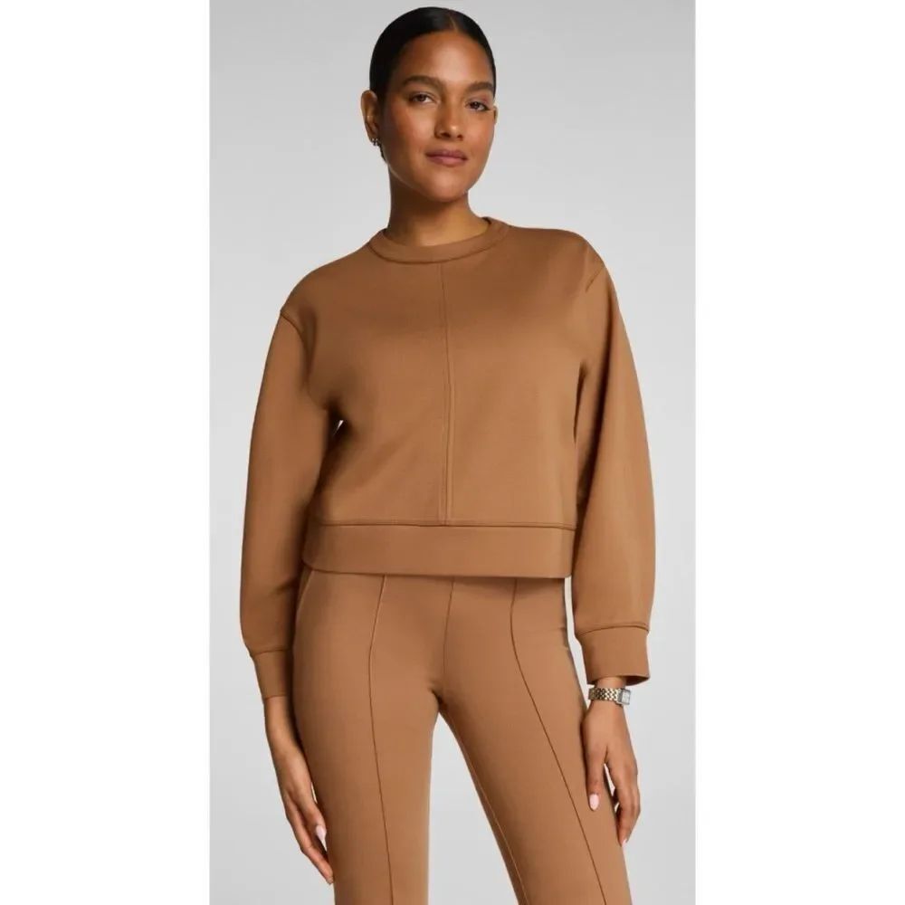 SPANX Ponte Crewneck Long Sleeve Top in Maplewood Size 1X ~ New No Tags